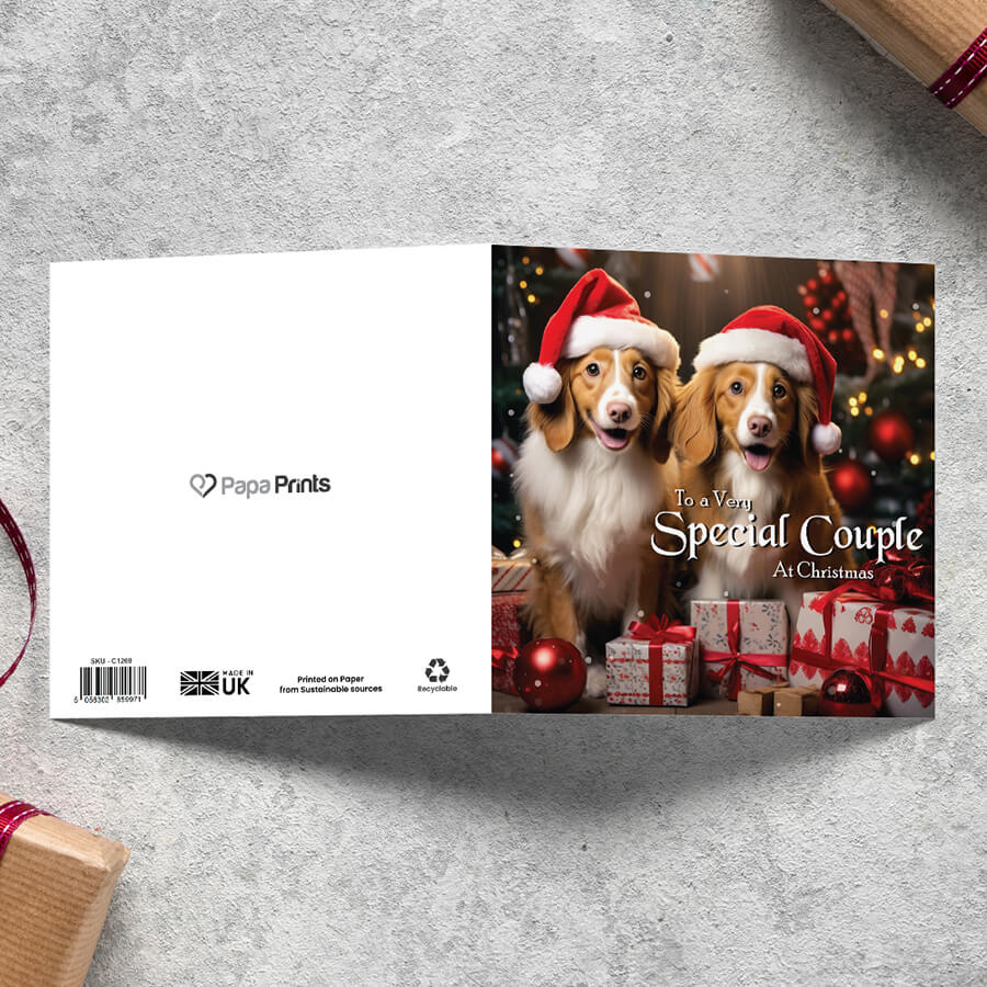 Festive dog Christmas cards
