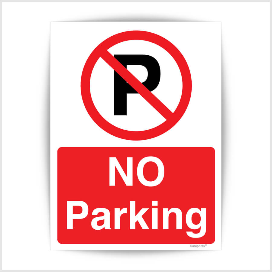 No Parking Sign Sticker