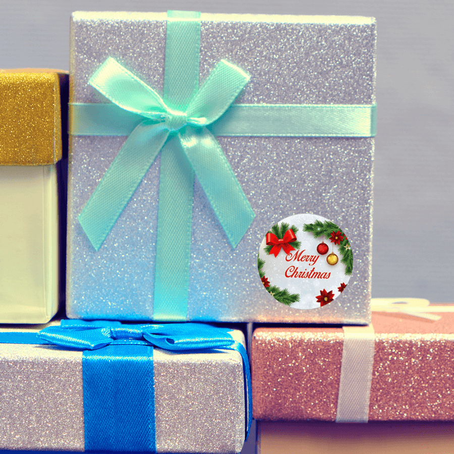 Christmas themed stickers