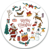 Pack of 48 Merry Christmas Stickers 