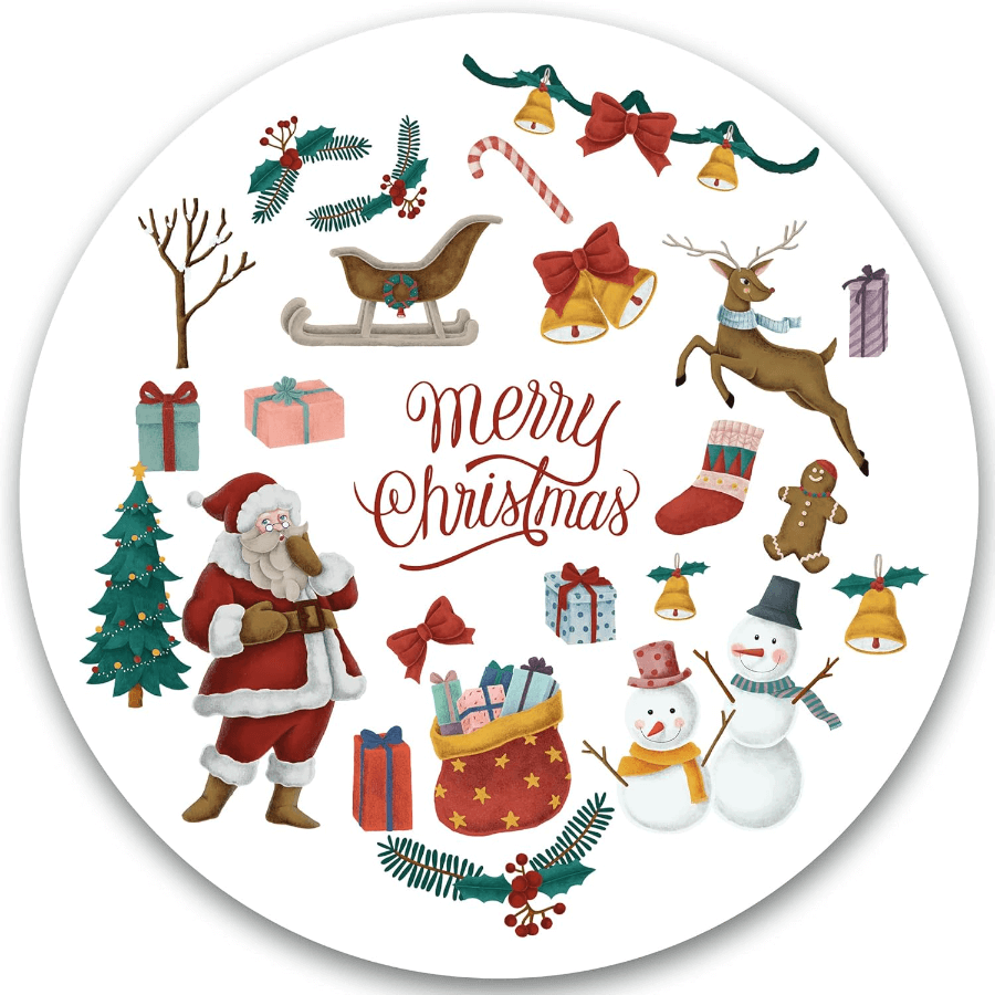 Pack of 48 Merry Christmas Stickers 