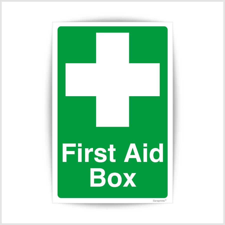 First Aid Box Sign Sticker