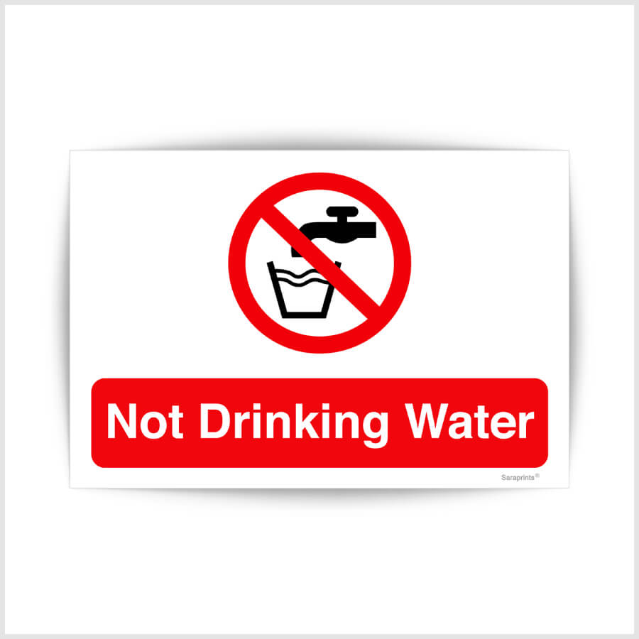 Not Drinking Water Sign Sticker