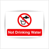 Not Drinking Water Sign Sticker