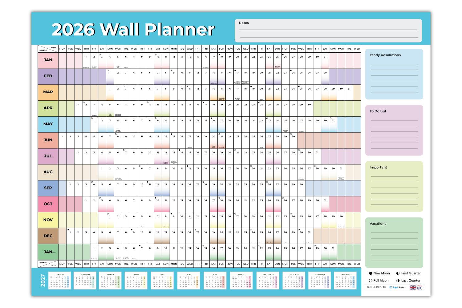 A3 Wall Planner 