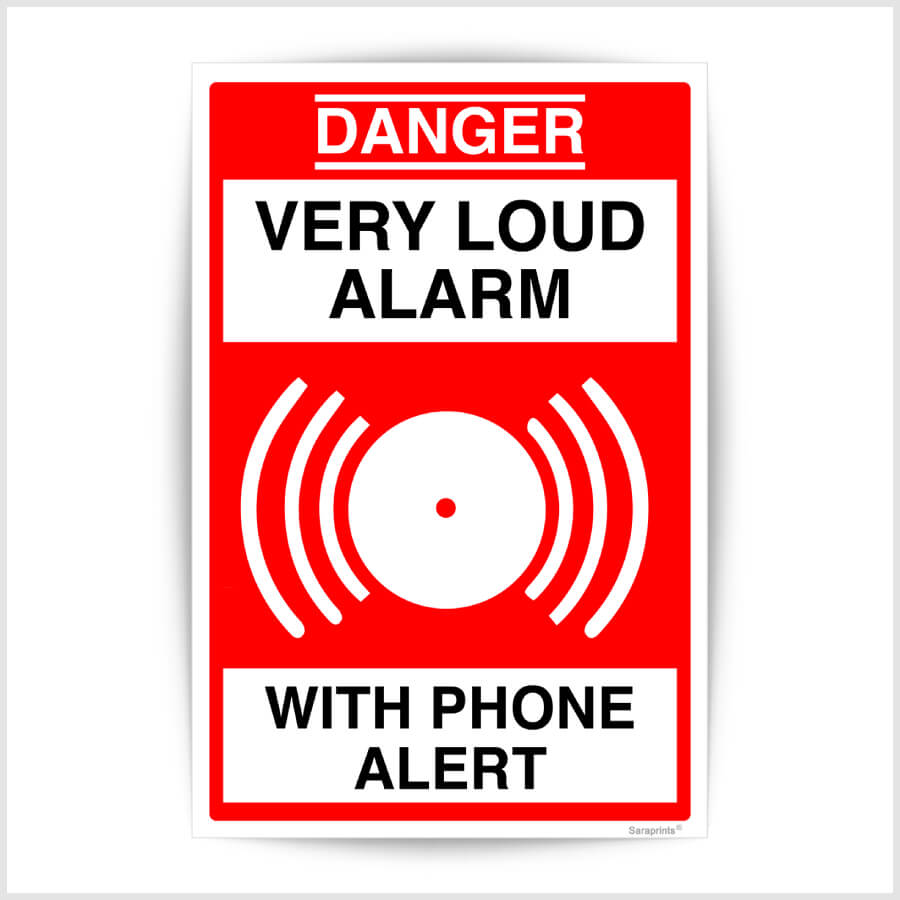 Very Loud Alarm - With Phone Alert Sticker