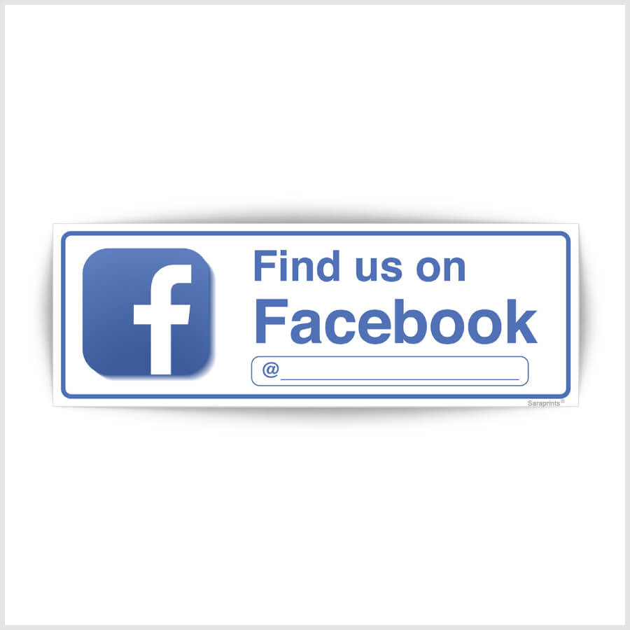 Find Us On Facebook Sticker