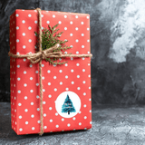 Christmas wrapping stickers