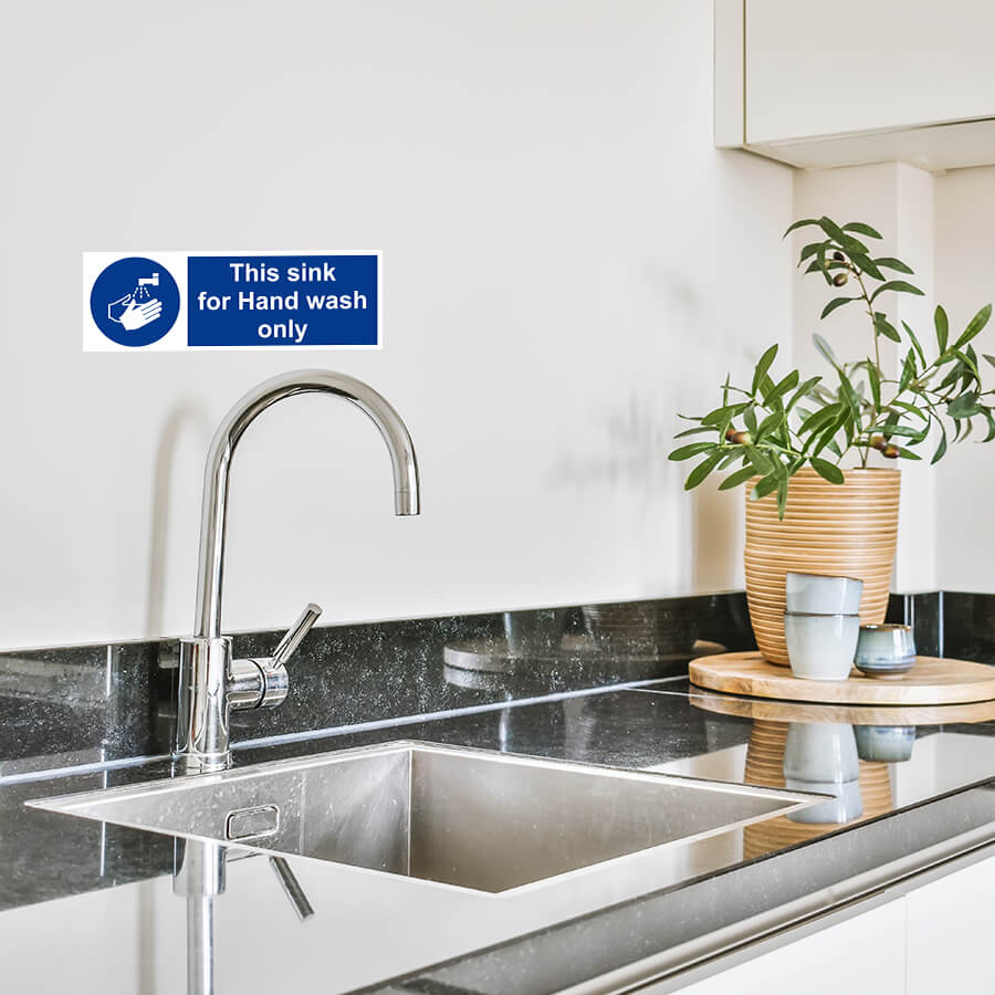 hand wash only sign