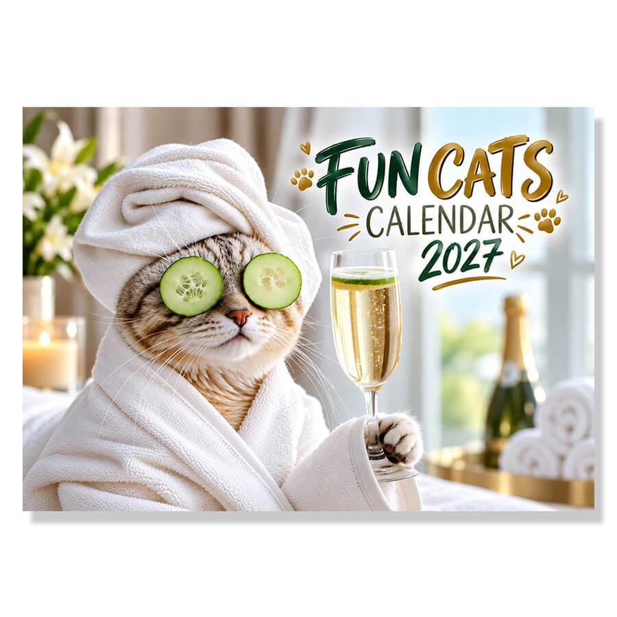 Cat Calendar 2027 12 Month A3 Wall Calendar