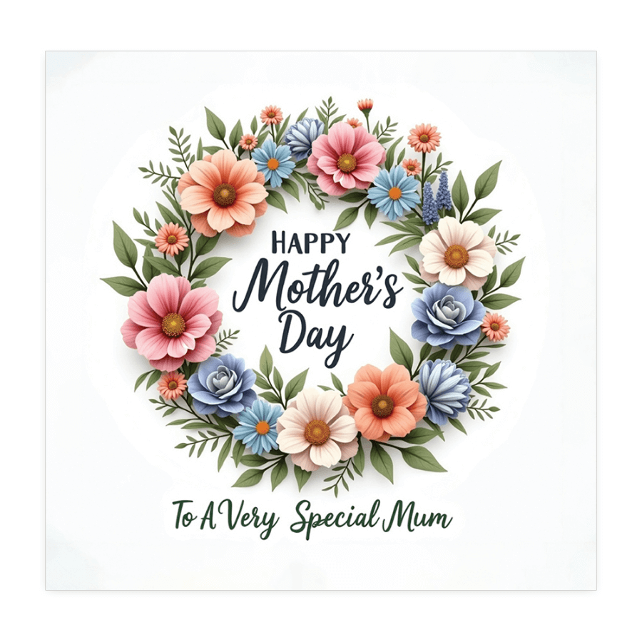 premium floral Mother’s Day card