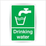 Drinking Water Sign Sticker