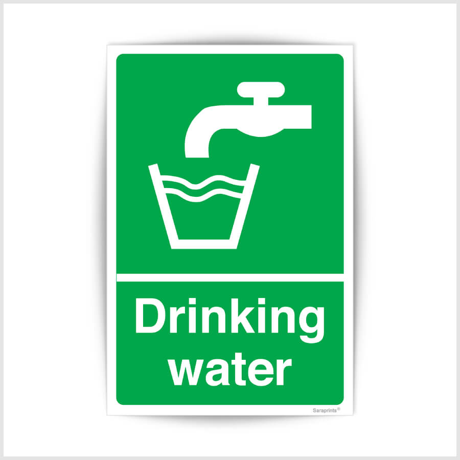 Drinking Water Sign Sticker