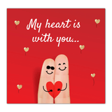 Valentine Card with Cute Finger Couple