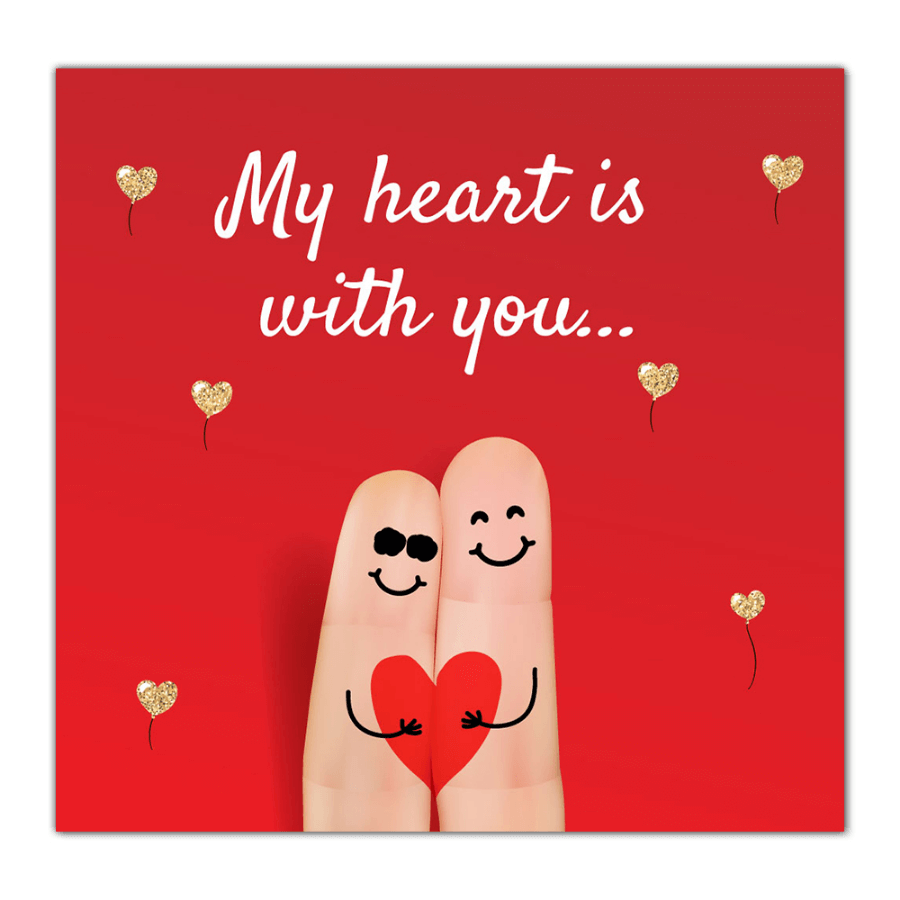 Valentine Card with Cute Finger Couple