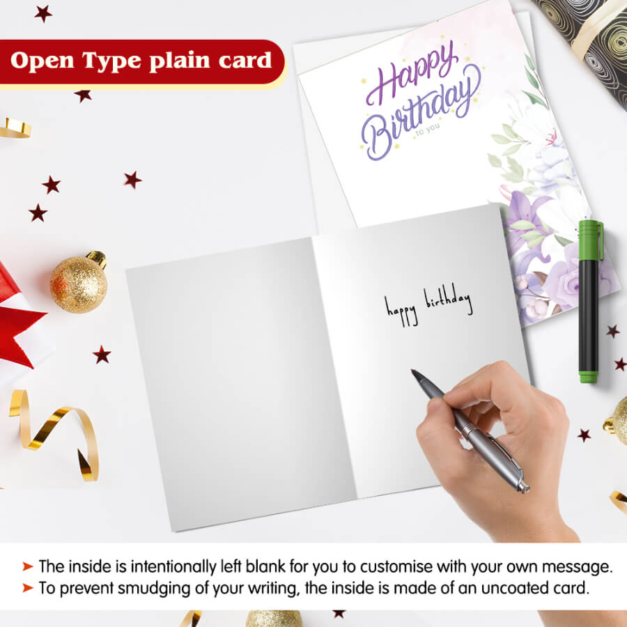 Blossoming Wishes Elegant Floral Birthday Greeting Cards Collection