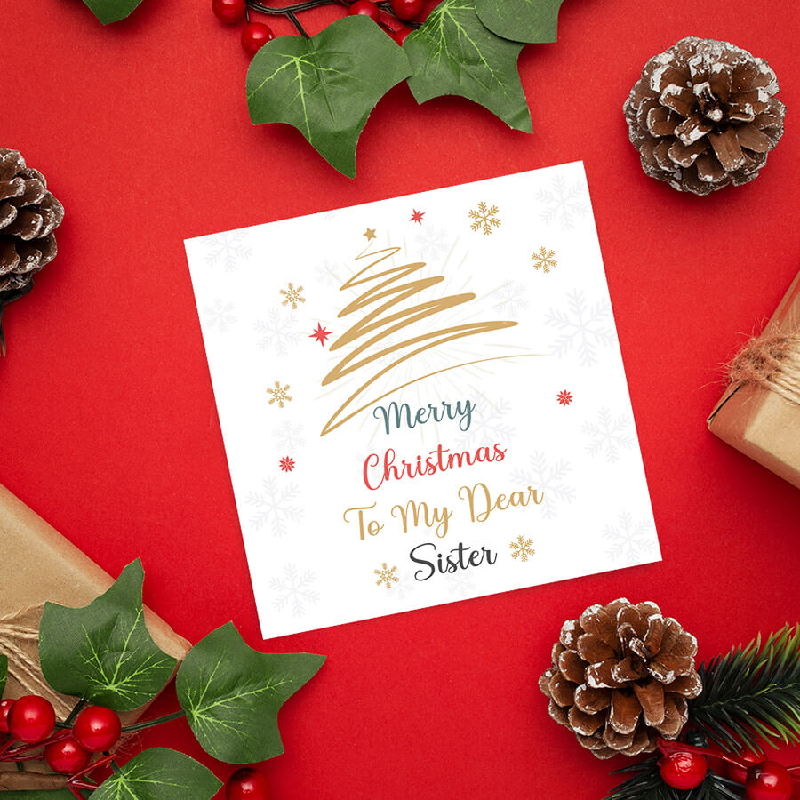christmas card for sister