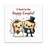 Funny wedding card for bride and groom