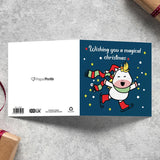 Whimsical unicorn holiday cards