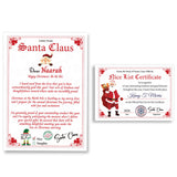 Personalised Santa Nice List Certificate and Letter with Envelope