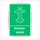 Waterproof A6 Waste Kitchen Bin Labels