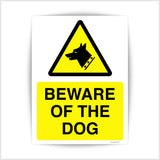 Beware of the Dog Sign Sticker