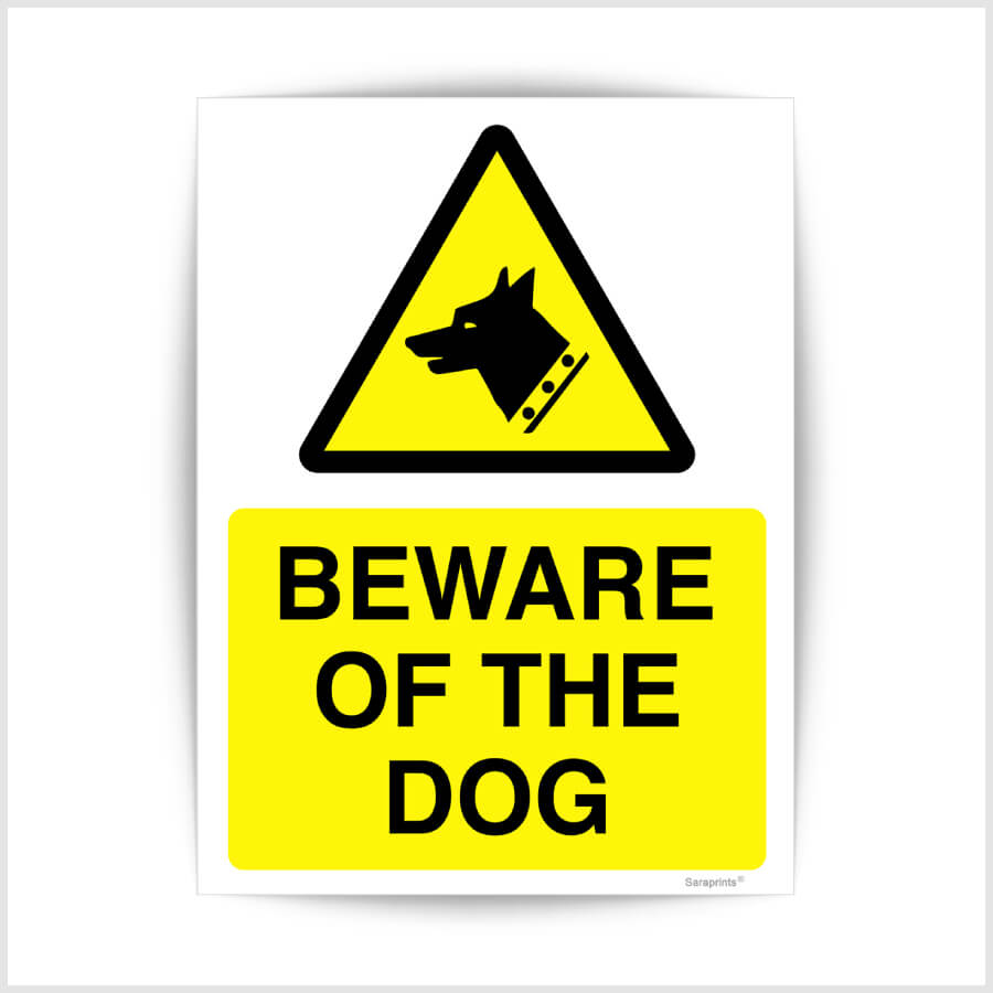 Beware of the Dog Sign Sticker