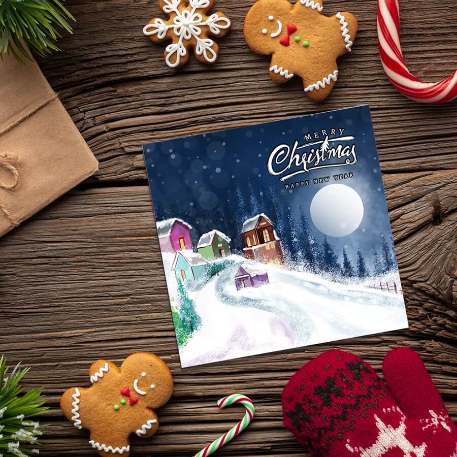 Unique holiday cards with matching envelopes