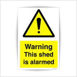 This Shed is Alarmed Sign Sticker