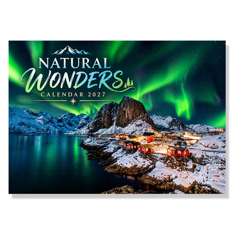 Natural Wonders Wall Calendar 2027 12 Month A3