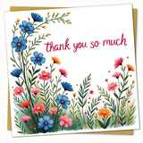 Thank You SO MUCH Floral Appreciation Card Design