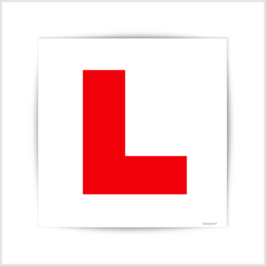 L Plate Sign Sticker
