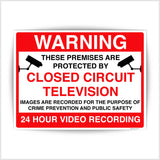 24-Hour Video Recording Sign Sticker