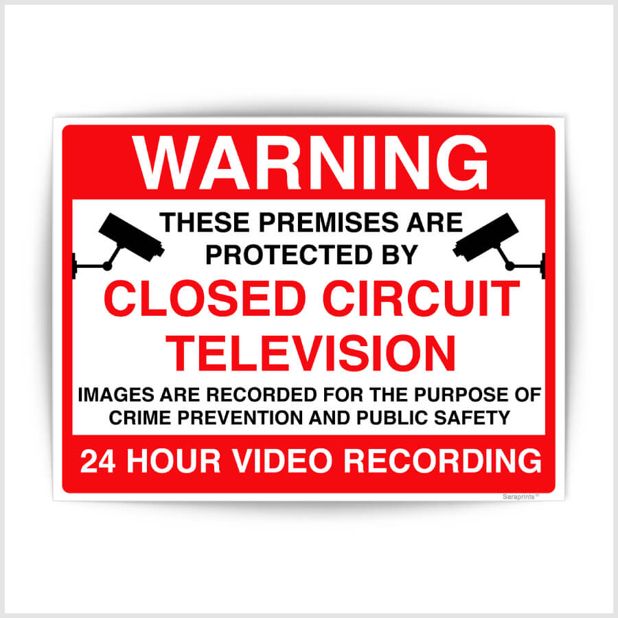 24-Hour Video Recording Sign Sticker