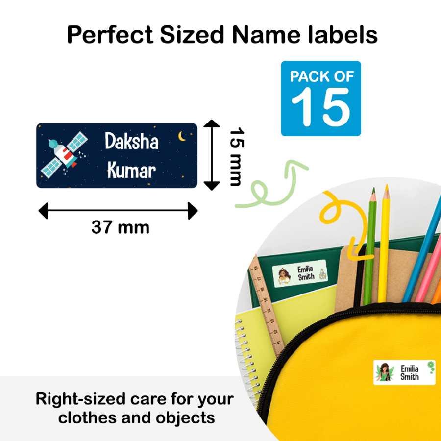 Waterproof Stick-On Labels for Clothes, Shoes & Water Bottles