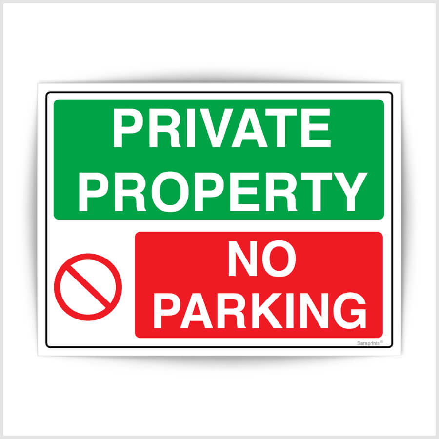 Private Property No Parking Sign Sticker
