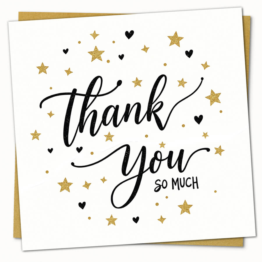 thank you so much card with envelope