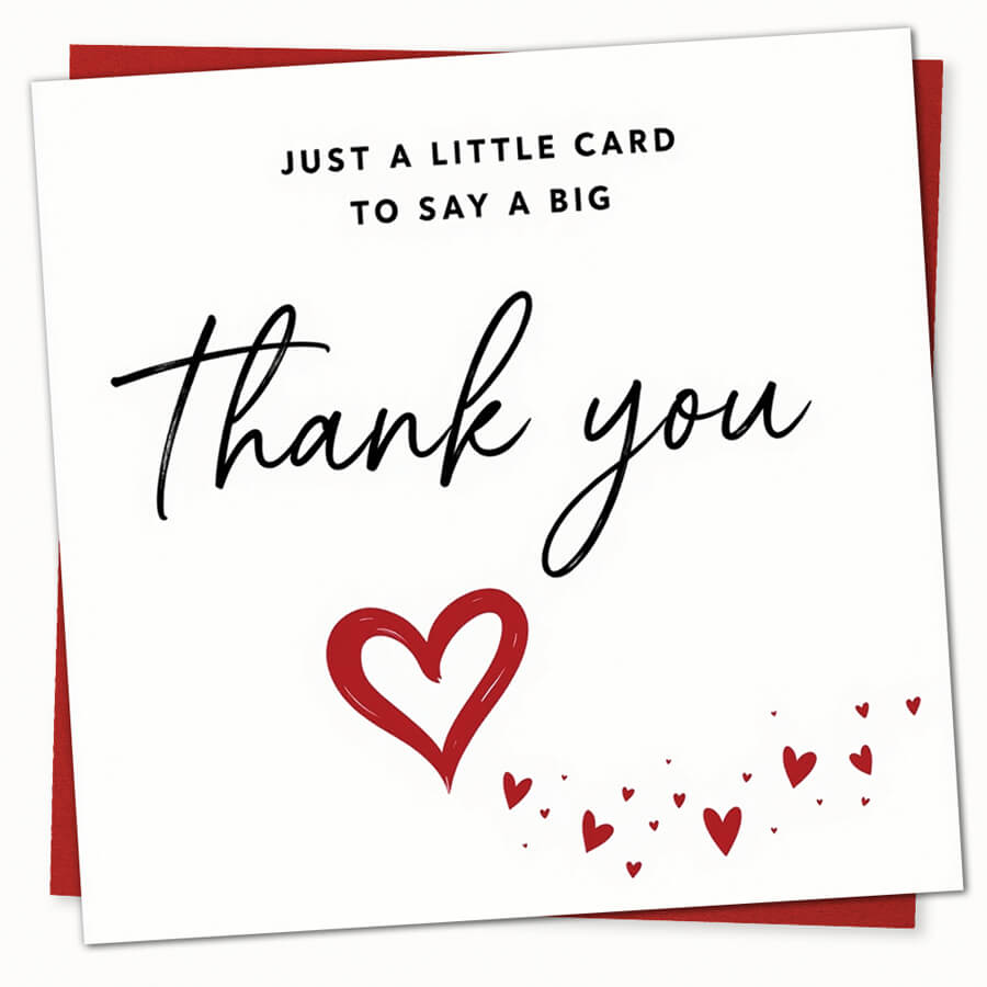 Thank You Greeting Card with Envelope FSC Certified
