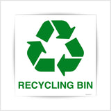 Recycling Bin Logo Sign Sticker