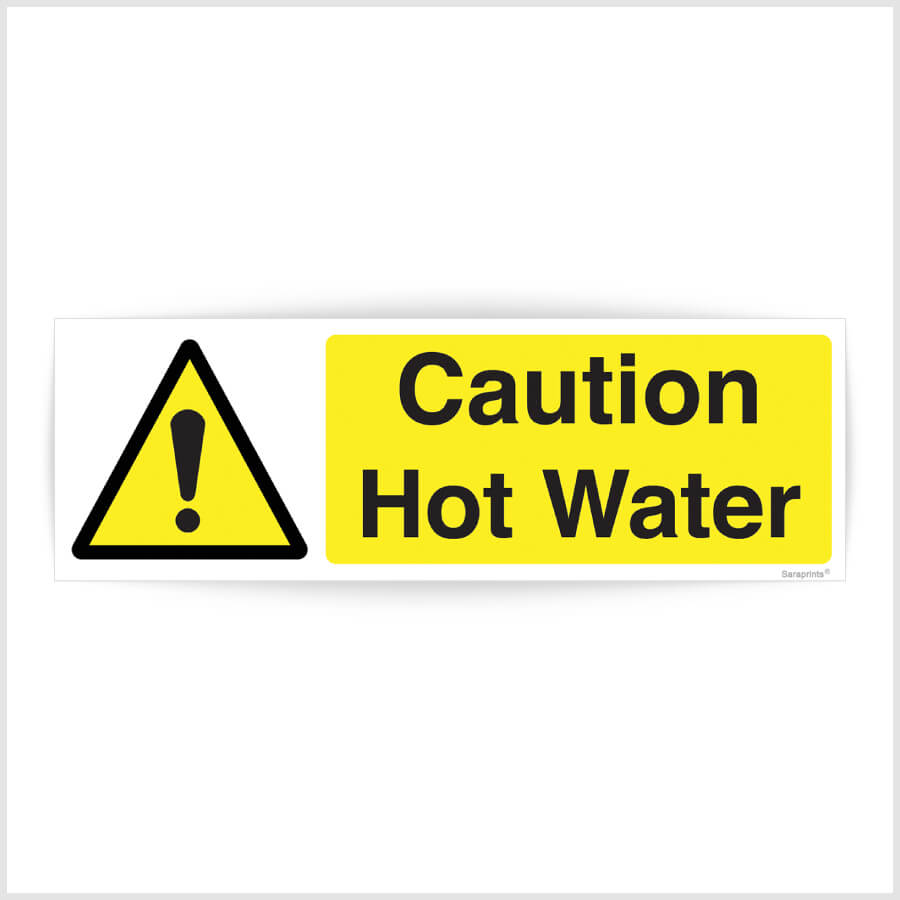 Caution Hot Water Sticker