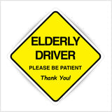 Elderly Driver Sign Stickers