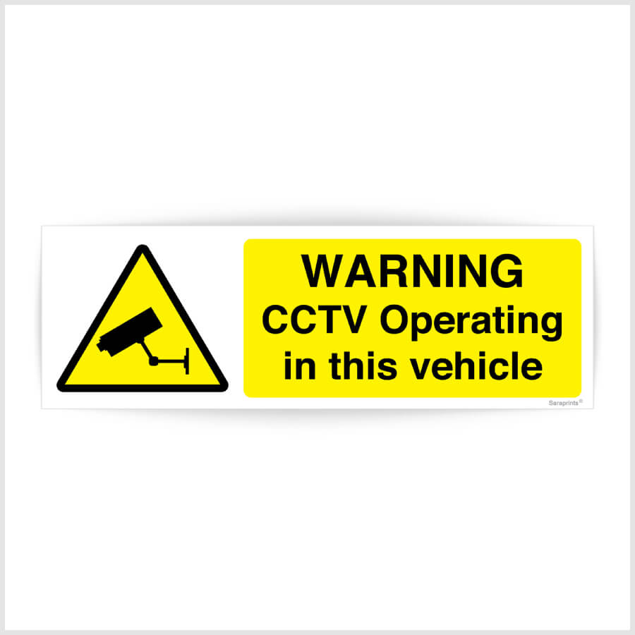 CCTV Operating In This Vehicle Sign Sticker