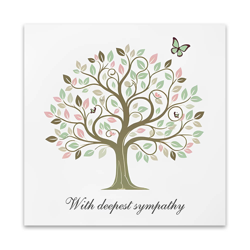 deepest sympathy condolence card