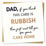Funny rude Father’s Day card for dad