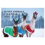 Funny Animal Calendar 2026 A3 Wall Calendar UK with Bank Holidays