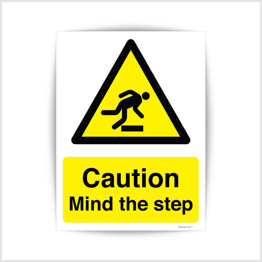 Safety Step Sticker Mind the step sticker/Step warning sticker/Mind the step sign for ...