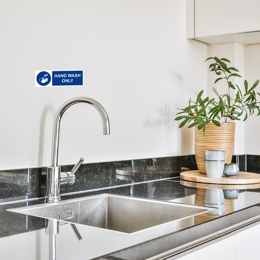 hand wash only sign