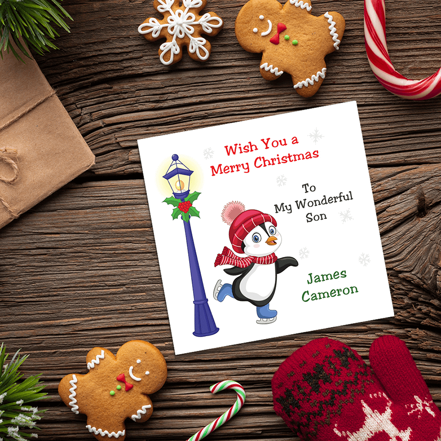 penguin christmas cards