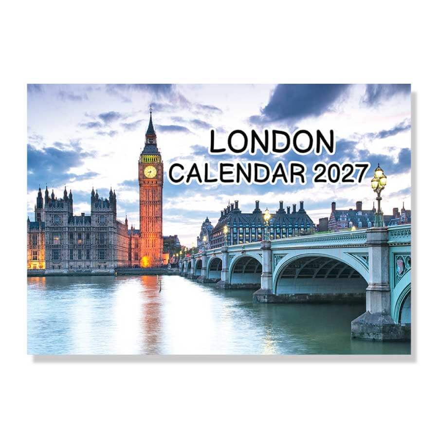 London Calendar 2027 UK Wall