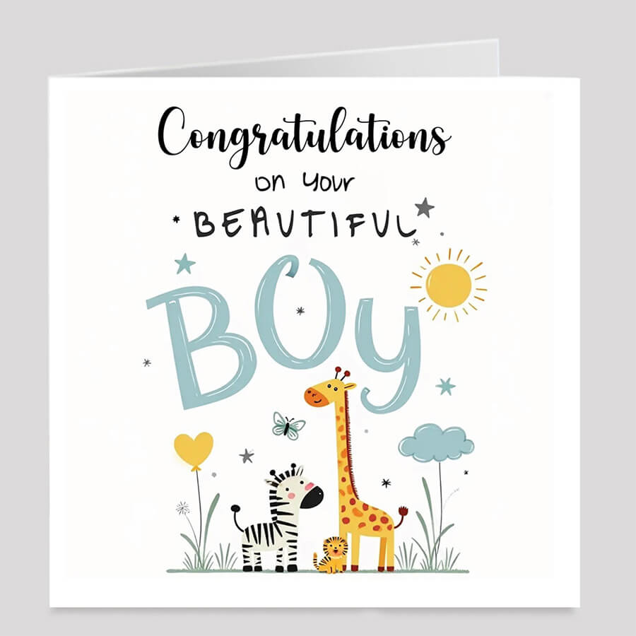 Baby boy congratulations card